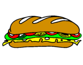 Coloring page Vegetable sandwich painted bykirah