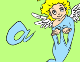 Coloring page Angel painted byTIA