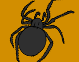 Coloring page Poisonous spider painted bywill
