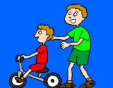 Coloring page Tricycle painted byYASSINE
