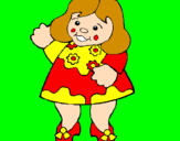 Coloring page Doll painted bySummer