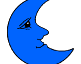 Coloring page Moon painted byivan