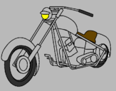 Coloring page Motorbike painted byindian