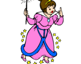 Coloring page Fairy godmother painted byjillian