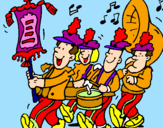 Coloring page Musical band painted bydesfile weon!!!!!!!