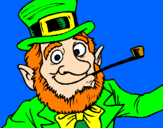 Coloring page Leprechaun painted byMommy