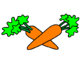 Coloring page carrots painted byrads