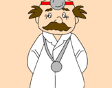 Coloring page Veteran doctor painted byjulian