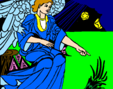 Coloring page Nativity angel painted byalyssa