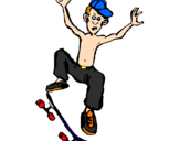 Coloring page Skateboard painted byHannah