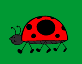 Coloring page Ladybird walking painted bycota
