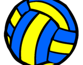 Coloring page Volleyball ball painted byvol