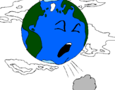 Coloring page Sick Earth painted byblop
