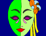 Coloring page Italian mask painted bypalencia