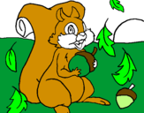 Coloring page Squirrel painted byingrid
