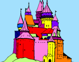 Coloring page Medieval castle painted bylana