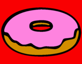 Coloring page Doughnut painted byTIA