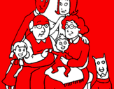 Coloring page Family  painted byjuilat