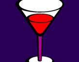 Coloring page Cocktail painted byMarcella