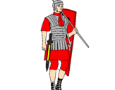 Coloring page Roman soldier painted byMike
