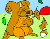 Coloring page Squirrel painted byalina