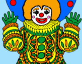 Coloring page Clown dressed up painted byKenny