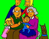 Coloring page Family  painted byAnat