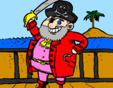 Coloring page Pirate on deck painted byhamza