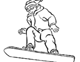 Coloring page Snowboard painted byZENDA