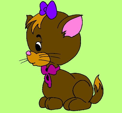Cat with bow