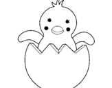 Coloring page Chick painted byyuan