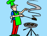 Coloring page Barbecue painted byfatima