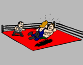 Coloring page Fighting in the ring painted byWyatt