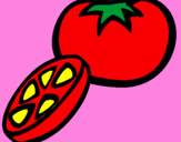 Coloring page Tomato painted bylucia