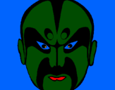 Coloring page Asian wrestler painted bynóra