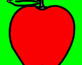 Coloring page apple painted bydaniel