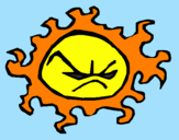 Coloring page Angry sun painted byJorge21