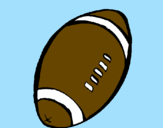 Coloring page American football ball painted byCandie