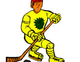 Coloring page Ice hockey player painted byivo