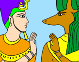 Coloring page Ramses and Anubis painted byguti