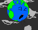 Coloring page Sick Earth painted byEvie