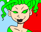 Coloring page Medusa painted byhanna