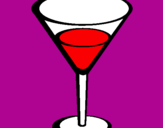 Coloring page Cocktail painted byamy