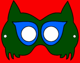 Coloring page Raccoon mask painted byMarga