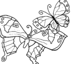 Coloring page Butterflies painted byRAB
