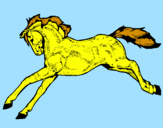 Coloring page Horse running painted byjulia