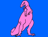 Coloring page Tyrannosaurus rex painted byanonymous