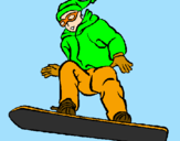 Coloring page Snowboard painted byjavi