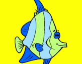 Coloring page Tropical fish painted bybrian a