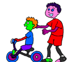 Coloring page Tricycle painted byBecca